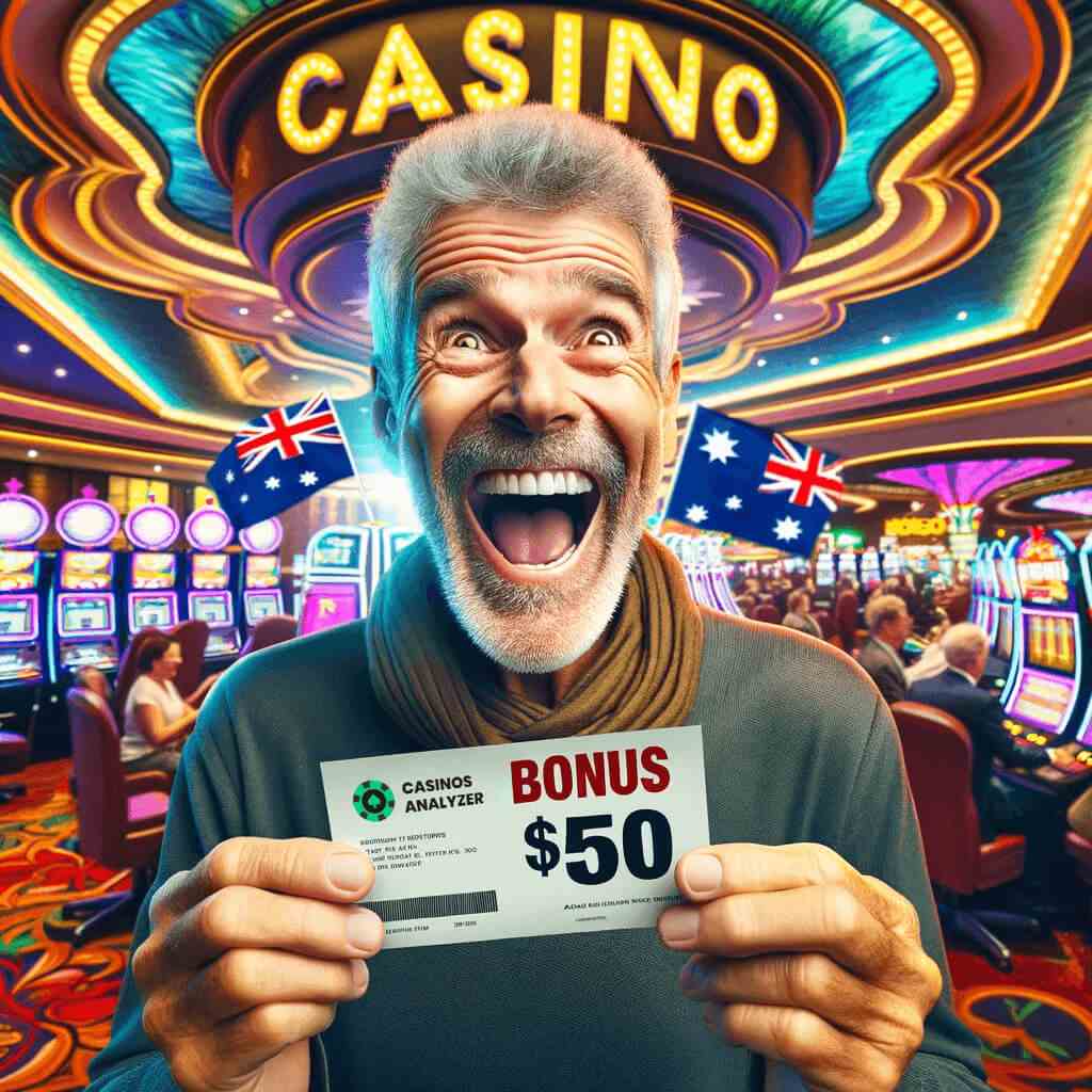 Satisfied man win 50$ no deposit bonus from casinos analyzer