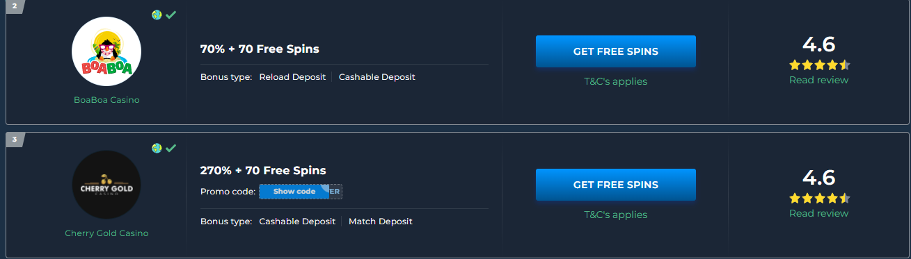 How to claim 70 Free Spins