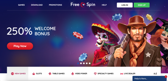 Free Spin first screen