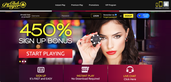 Club player first screen