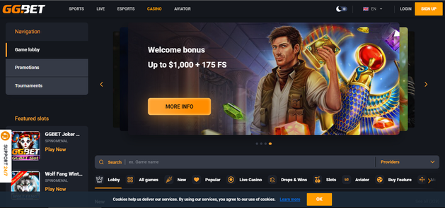 gg bet first screen