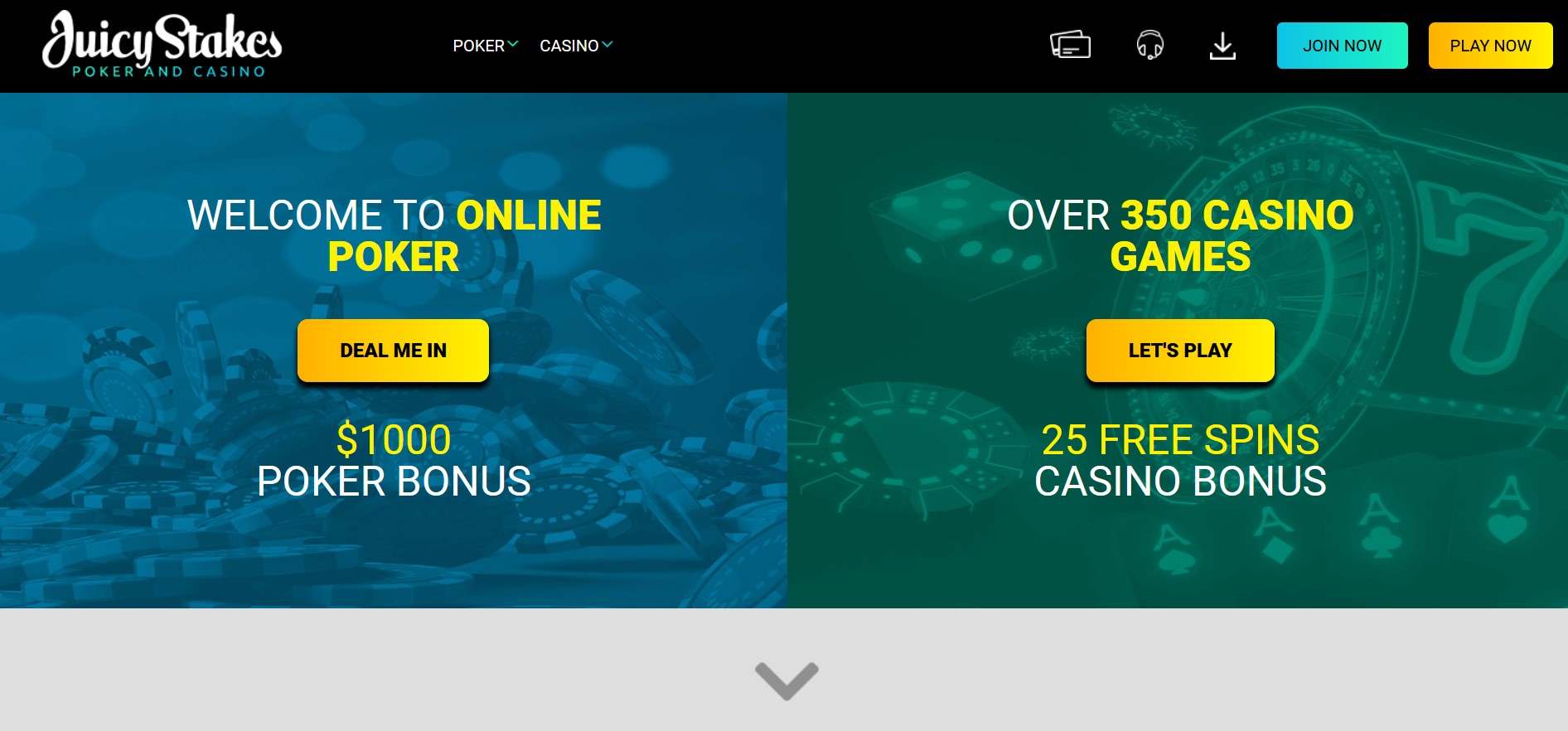 Juicy stakes first screen