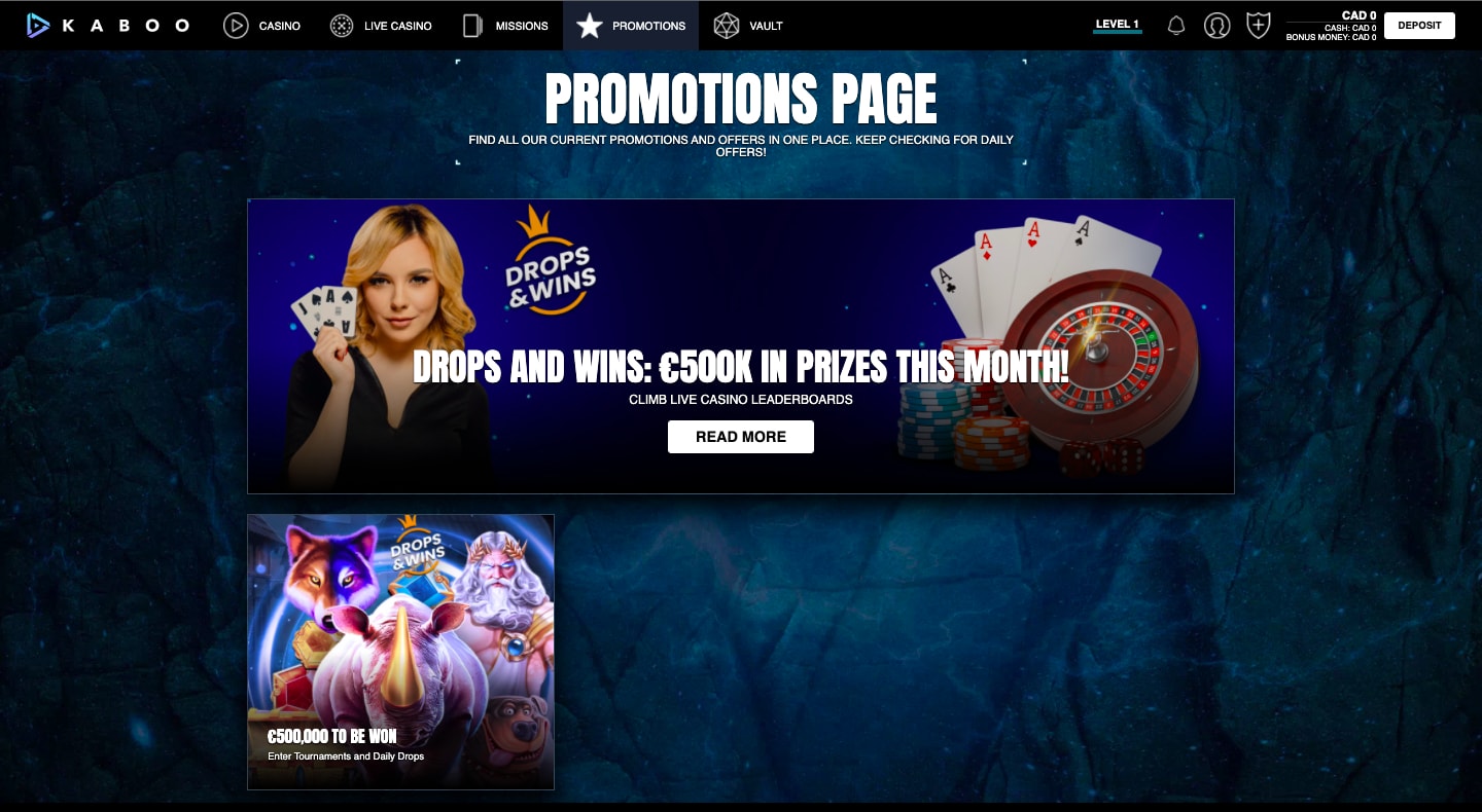 KabooCasino bonus