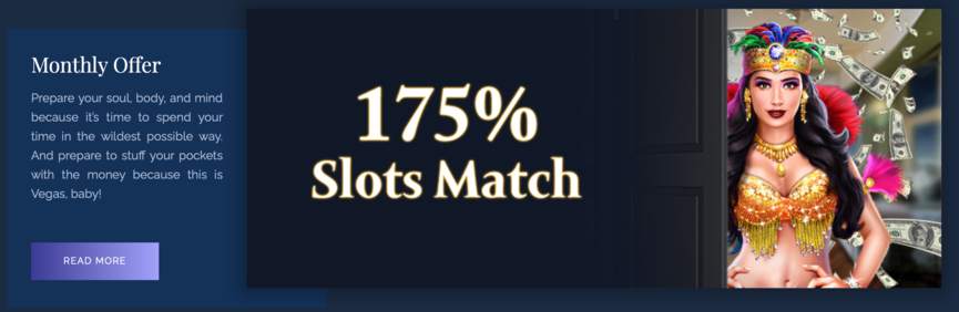 Exclusive casino monthly bonus