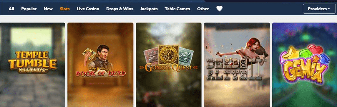 ScattersCasino First Screen