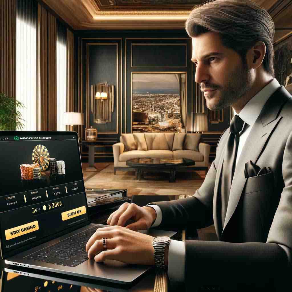 Australian gentelman claimes Stay Casino bonus code from AUS Casinos Analyzer