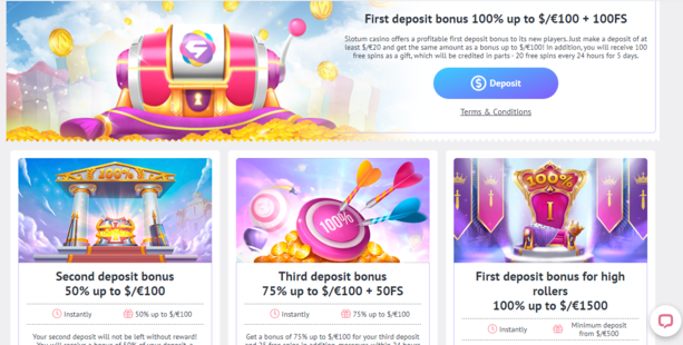 Slotum bonus