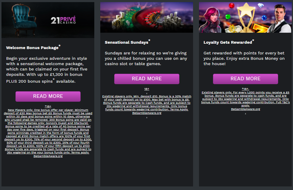 21prive Casino gives