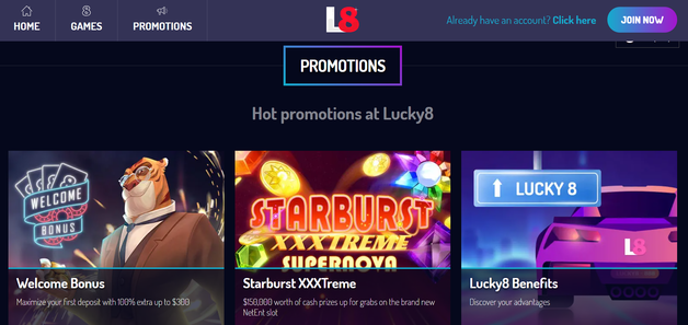 Lucky 8 bonuses