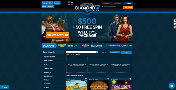 Diamond 7 first screen