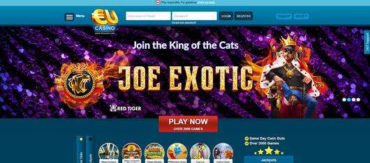 Eu casino first screen