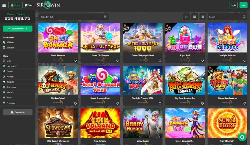 Sirwin Casino gives
