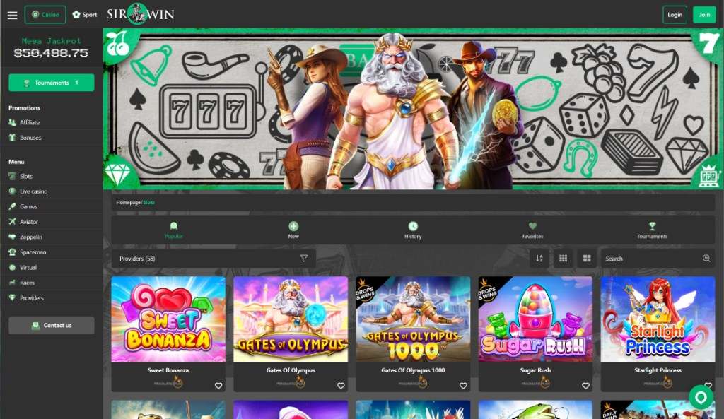 Sirwin Casino gives