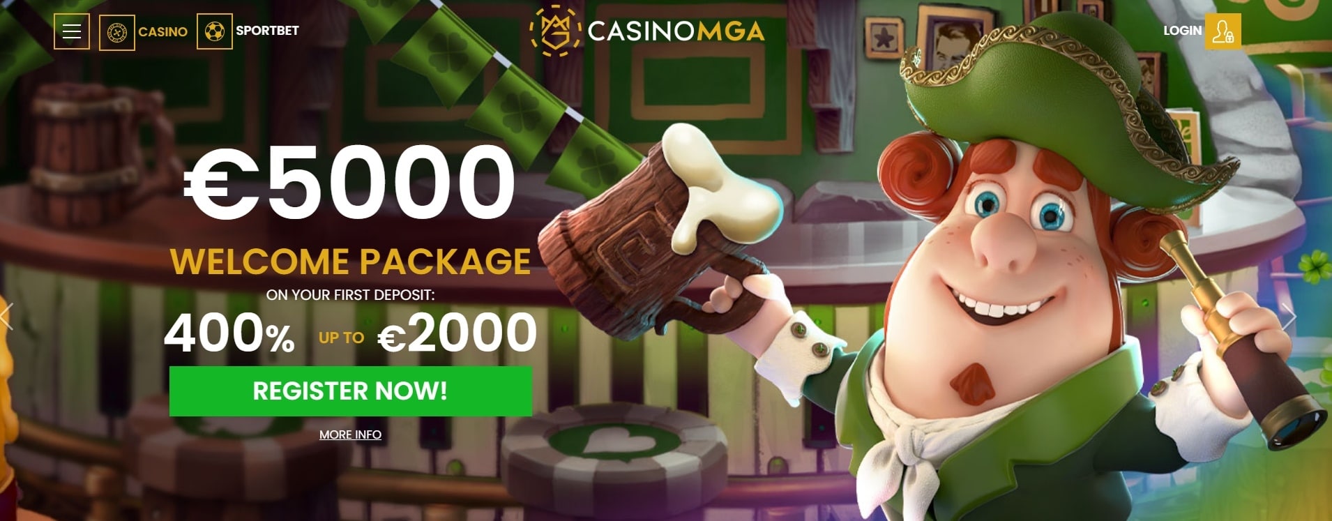 Casino MGA first screen