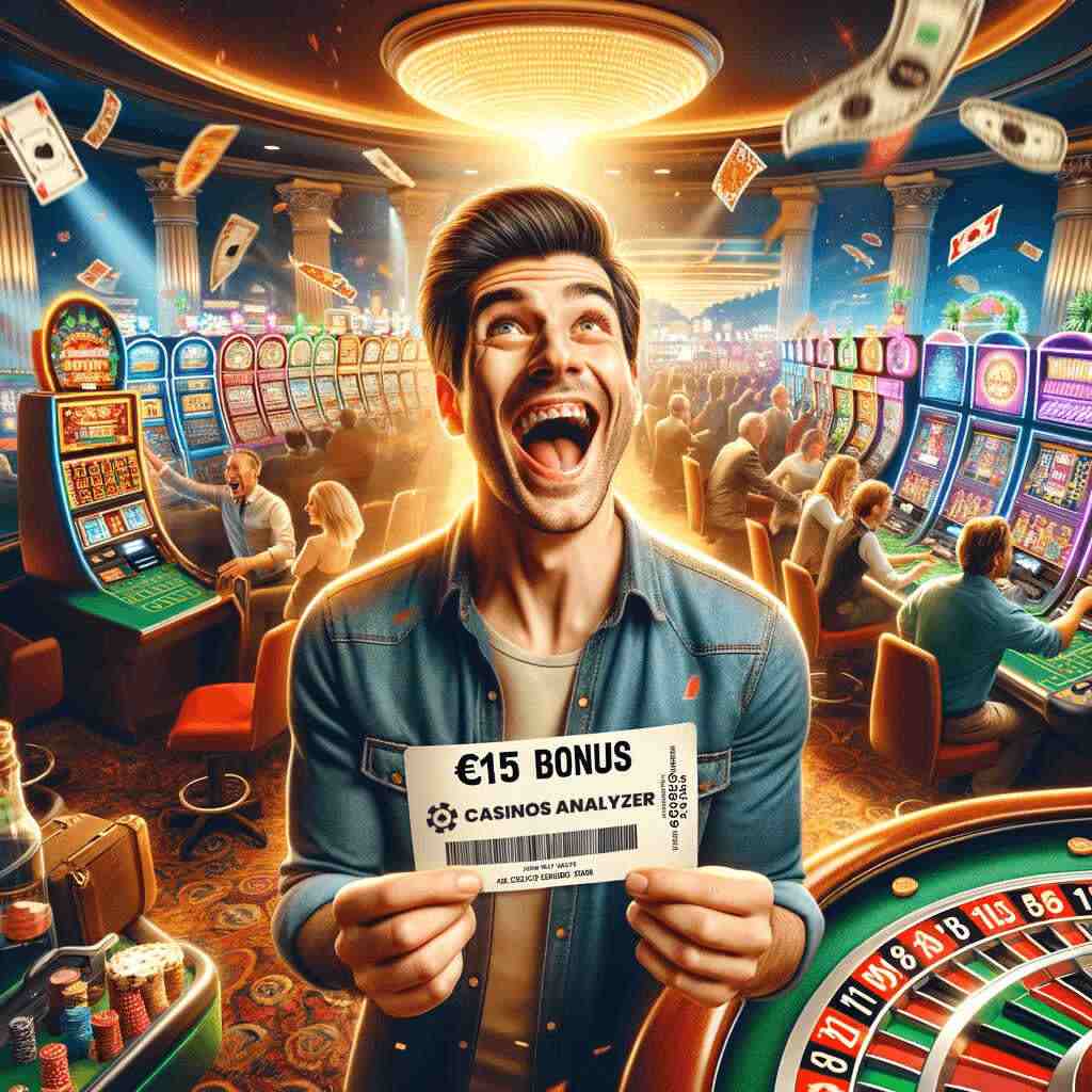 Man in casino gets  no deposit bonus from casinos analyzer